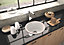 Clearwater Metro Ceramic Sea Mist Kitchen Sink Round Bowl Undermount/ Inset - MET1060G + Waste Kit