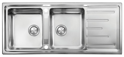 Clearwater Monza 2 Bowl and Drainer Stainless Steel Kitchen Sink - MN200