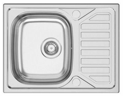 Clearwater Okio Small Bowl and Drainer Stainless Steel Kitchen Sink - 7510223