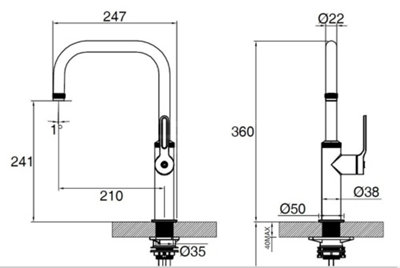 Clearwater Pioneer Mixer Tap In Brushed Nickel PIL20BN