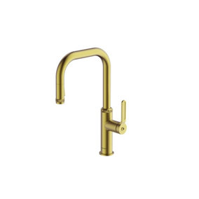 Clearwater Pioneer U Spout Pull Out With Twin Spray Kitchen Brushed Brass - PIL40BB