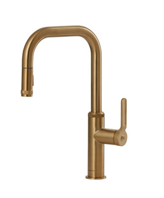 Clearwater Pioneer U Spout Pull Out With Twin Spray Kitchen Brushed Brass - PIL40BB