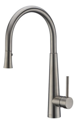 Clearwater Porrima Pull Out With Twin Spray Kitchen Brushed Nickel - PO3BN