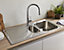 Clearwater Porrima Pull Out With Twin Spray Kitchen Brushed Nickel - PO3BN