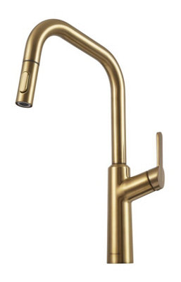 Clearwater Santor Pull Out With Twin Spray Kitchen Brushed Brass- SAN20BB