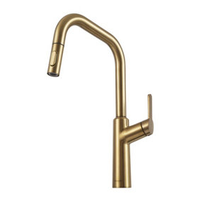 Clearwater Santor Pull Out With Twin Spray Kitchen Brushed Brass- SAN20BB