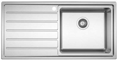 Clearwater Solar 1 Big Bowl and Left Hand Drainer Stainless Steel Kitchen Sink 1000x500mm - SO100L