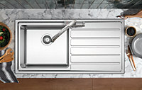 Clearwater Solar 1 Big Bowl and Right Hand Drainer Stainless Steel Kitchen Sink 1000x500mm - SO100R