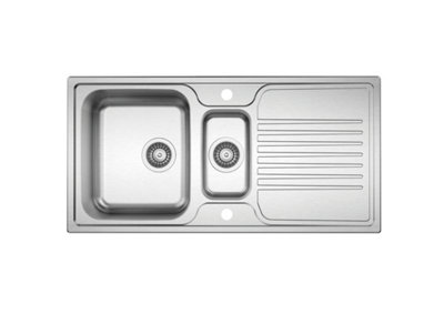 Clearwater Starline 1.5 Bowl and Drainer Stainless Steel Kitchen Sink 1000x500mm - SL150