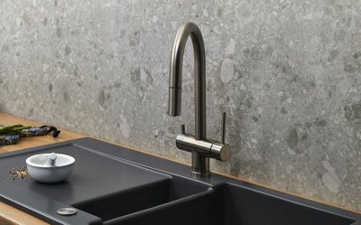Clearwater Toledo Kitchen Mixer Filter Pull Out Tap Filtered Water & Cold & Hot Brushed Nickel PVD - TO2BN