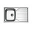 Clearwater Verdi Small Single Bowl and Drainer Stainless Steel Kitchen Sink 800X500mm - VE80