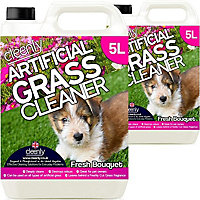 Cleenly Artificial Grass Cleaner for Dogs - Eliminates Pet Urine Stains and Odours - Fresh Bouquet Fragrance (10 Litres)