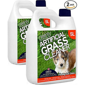 Cleenly Artificial Grass Cleaner for Dogs - Freshly Cut Grass Fragrance - 10 Litres - Eliminates Urine/Dog Wee Odours