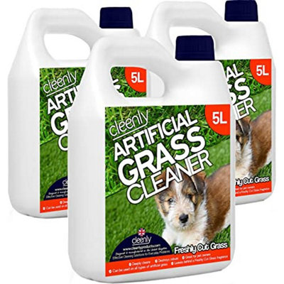 Cleenly Artificial Grass Cleaner for Dogs - Freshly Cut Grass Fragrance - 15 Litres - Eliminates Urine/Dog Wee Odours