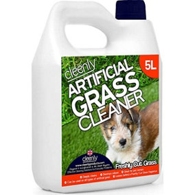 Cleenly Artificial Grass Cleaner for Dogs - Freshly Cut Grass Fragrance - 5 Litres - Eliminates Urine/Dog Wee Odours