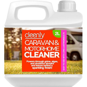 Cleenly Caravan and Motorhome Cleaner - Easy to Use Formula to Remove Black Streaks, Dirt, Grime and Algae - (2 Litres)