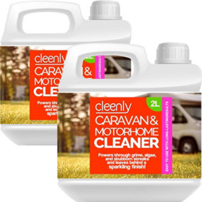 Cleenly Caravan and Motorhome Cleaner Easy to Use Formula to Remove Black Streaks Dirt Grime and Algae (4 Litres)