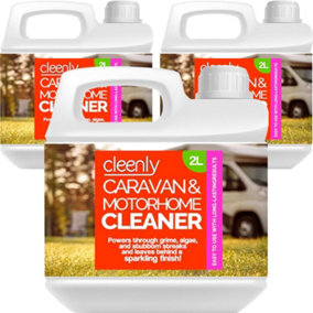 Cleenly Caravan and Motorhome Cleaner Easy to Use Formula to Remove Black Streaks Dirt Grime and Algae - (6 Litres)