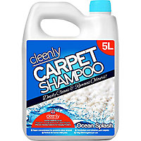 Cleenly Carpet Shampoo Cleaner Solution (5 litres) - Ocean Splash Fragrance - Safe for All Carpet Cleaning Machines