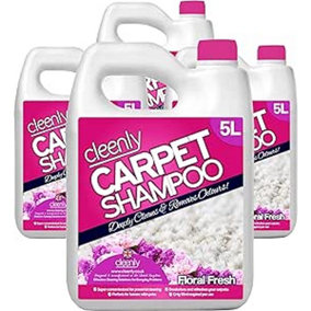 Cleenly Carpet Shampoo Cleaner Solution - Floral Fresh Fragrance - Safe for All Carpet Cleaning Machines 20L
