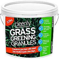 Cleenly Grass Greening Granules Lawn Fertiliser - Superfood to Make Grass Greener, Stronger & Healthier 2.5kg