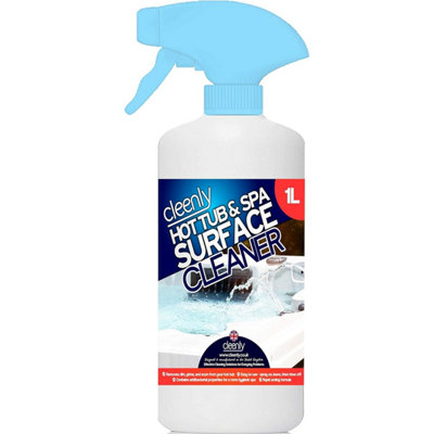 Cleenly Hot Tub & Spa Surface Cleaner - Removes Dirt, Grime Oil & Waterlines - Antibacterial Properties 1L
