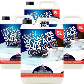 Cleenly Hot Tub & Spa Surface Cleaner - Removes Dirt, Grime Oil & Waterlines - Antibacterial Properties 20L