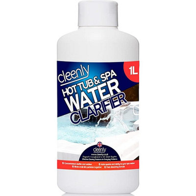 Cleenly Hot Tub & Spa Water Clarifier - Transforms Cloudy, Dull Looking Water- 1 litres