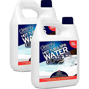 Cleenly Hot Tub & Spa Water Clarifier - Transforms Cloudy, Dull Looking Water- 10 litres