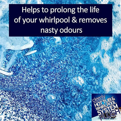 Cleenly Hot Tub & Whirlpool System Flush - Removes Dirt, Grime & Biofilm - Sterilises and Deeply Clean 10L