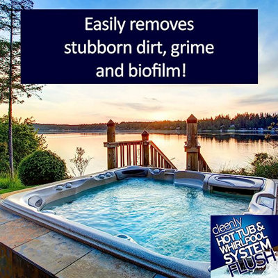 Cleenly Hot Tub & Whirlpool System Flush - Removes Dirt, Grime & Biofilm - Sterilises and Deeply Clean 20L