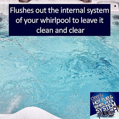 Cleenly Hot Tub & Whirlpool System Flush - Removes Dirt, Grime & Biofilm - Sterilises and Deeply Clean 5L