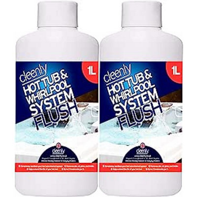 Cleenly Hot Tub & Whirlpool System Flush - Removes Dirt, Grime & Biolfilm - Sterilises and Deeply Clean 2L