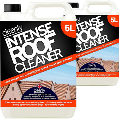 Cleenly Intense Roof Cleaner Deeply Cleans to Remove Dirt Grime Grease Mould Moss Algae and More 10L