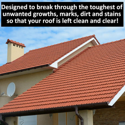Cleenly Intense Roof Cleaner Deeply Cleans to Remove Dirt Grime Grease Mould Moss Algae and More 10L