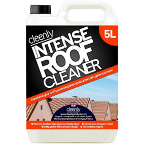 Cleenly Intense Roof Cleaner Deeply Cleans to Remove Dirt Grime Grease Mould Moss Algae and More 5L