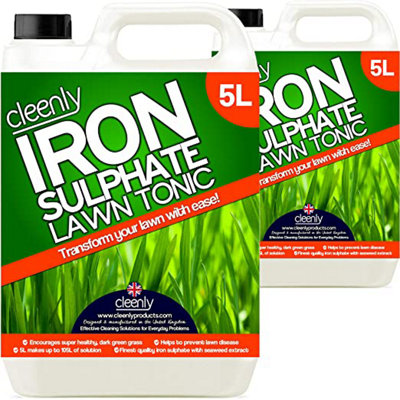 Cleenly Iron Sulphate Lawn Tonic Liquid Transforms Lawns, Hardens