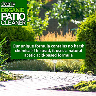 Cleenly Organic Patio Cleaner - For Patios, Driveways, Paths & More - Contains no Bleach or Harsh Chemicals 10L