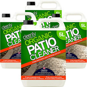 Cleenly Organic Patio Cleaner - For Patios, Driveways, Paths & More - Contains no Bleach or Harsh Chemicals 20L