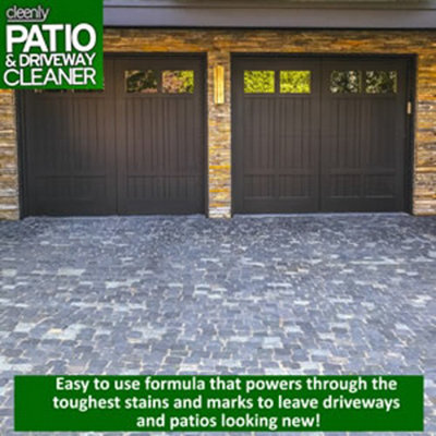 Cleenly Patio & Driveway Cleaner 5L - Remove Stains, Dirt and Grime - Use on Block Paving, Steps, Paths, Concrete