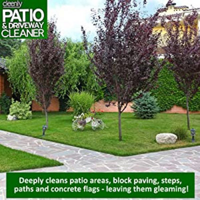 Cleenly Patio & Driveway Cleaner 5L - Remove Stains, Dirt and Grime - Use on Block Paving, Steps, Paths, Concrete