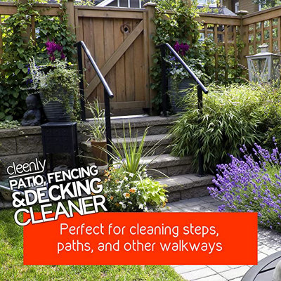 Cleenly Patio Fencing & Decking Cleaner Fluid Concentrate for Outdoor Use Pet Friendly (15 Litres)
