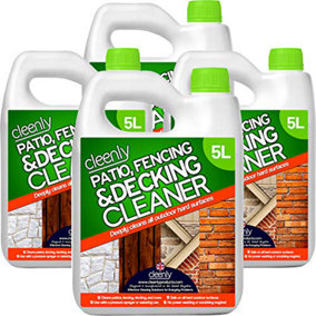 Cleenly Patio Fencing & Decking Cleaner Fluid Concentrate for Outdoor Use Pet Friendly (20 Litres)