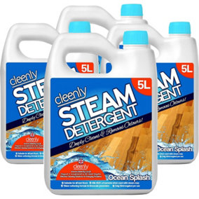 Cleenly Pet Steam Detergent for Steam Mops (20 litres) Ocean Splash Designed for Homes with Pets