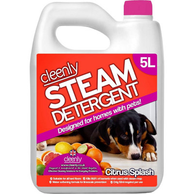 Cleenly Pet Steam Detergent for Steam Mops (5 litres) Citrus Splash Designed for Homes with Pets