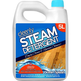 Cleenly Pet Steam Detergent for Steam Mops (5 litres) Ocean Splash Designed for Homes with Pets