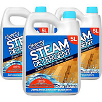 Cleenly Pet Steam Detergent for Steam Mops (5 litres) - Ocean Splash - Designed for Homes with Pets
