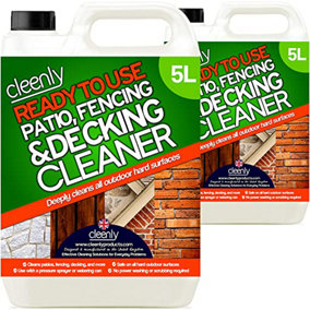 Cleenly Ready to Use Patio Cleaner, Removes Dirt and Grime From Patios, Decking, Driveways, Paving and More 10L