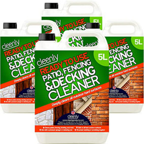 Cleenly Ready to Use Patio Cleaner, Removes Dirt and Grime From Patios, Decking, Driveways, Paving and More 20L