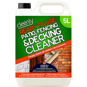 Cleenly Ready to Use Patio Cleaner, Removes Dirt and Grime From Patios, Decking, Driveways, Paving and More 5L